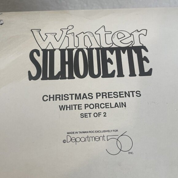 Department 56 Winter Silhouette Christmas Presents 78050 Kids Porcelain w/ Box - Picture 3 of 11